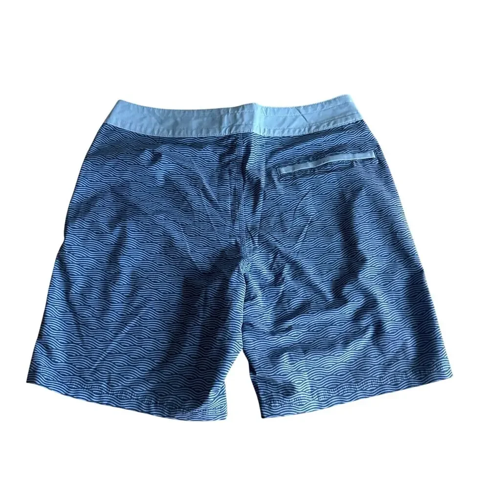 Fair Harbor Blue Waves Nautilus Boardshorts 30